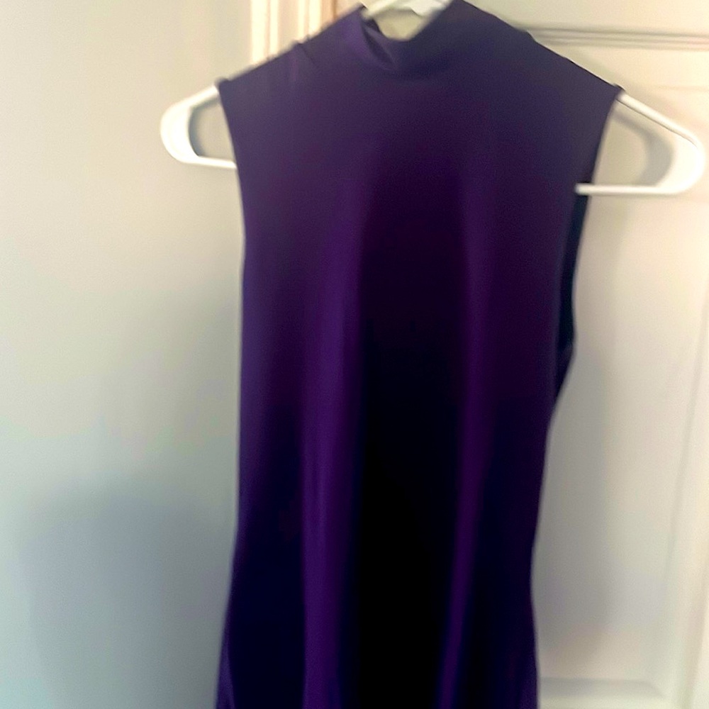 Express sleeveless purple, mock turtleneck size small